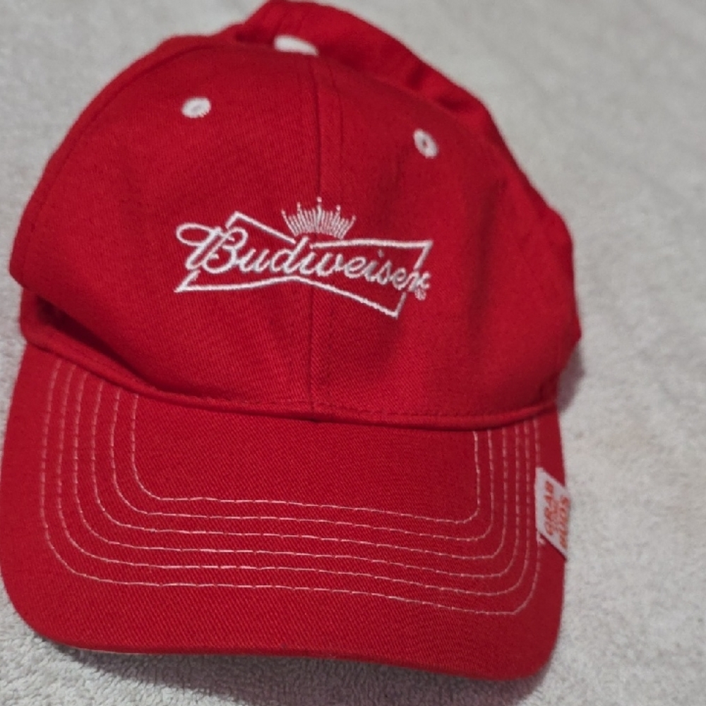 Budweiser Red Cap with White Embroidery